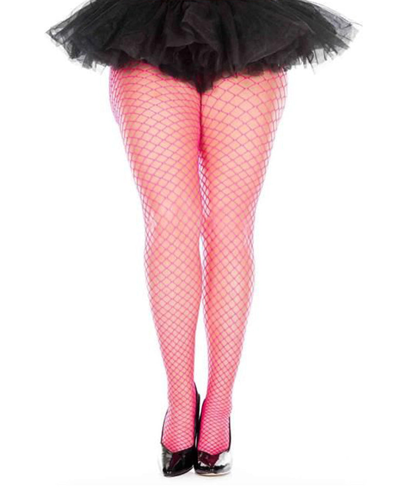 Adult Women's Mini Diamond Net Pantyhose Red main image 0