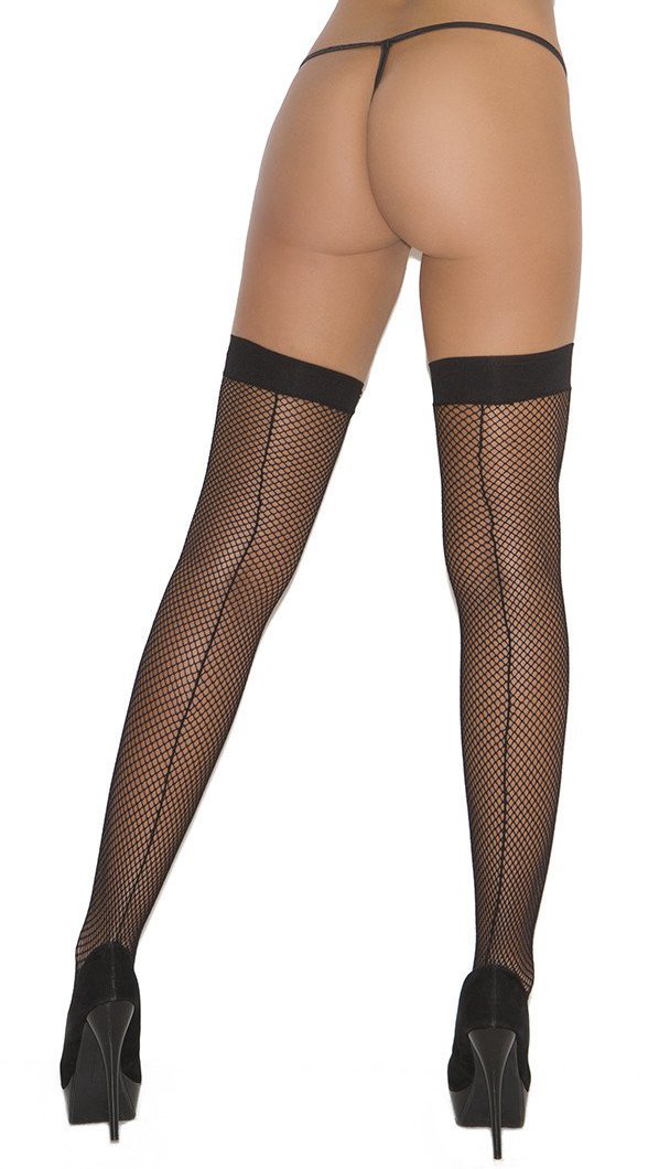 Fishnet Thigh Hi with Back Seam