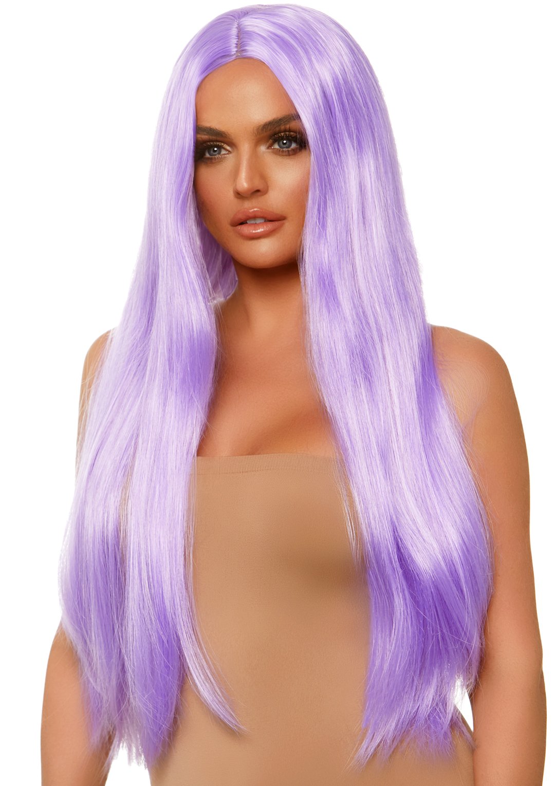 Long Straight Wig 33 Inch in Lavender