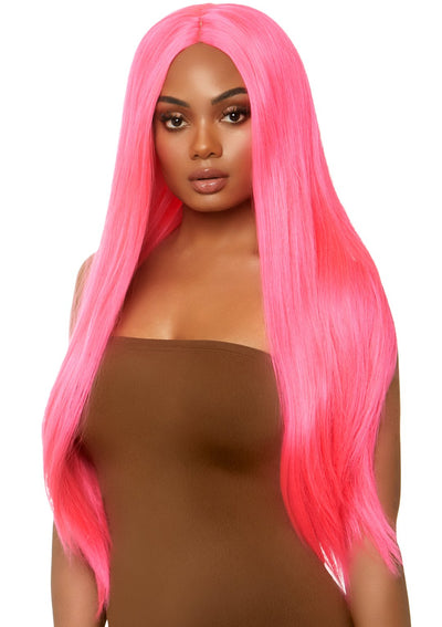 Long Straight Wig 33 Inch in Pink