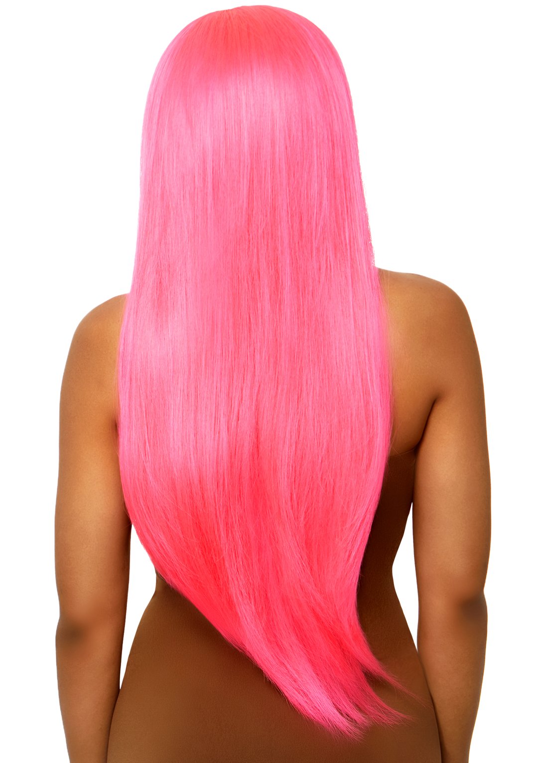 Long Straight Wig 33 Inch in Pink