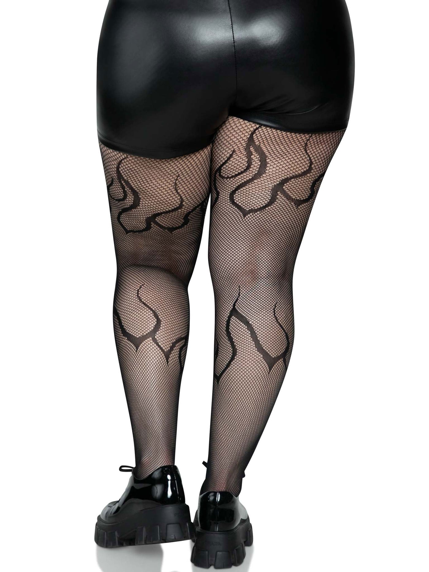 Flame Net Tights Curvy Size