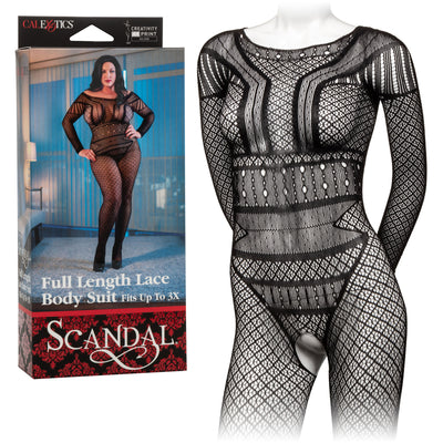 Scandal Plus Size Full Length Lace Body Suit